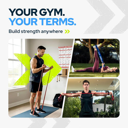 Pull up Assistance Resistance Bands by - Strength Power Flexibility Training at Home or Gym. Ebooks and Workout Chart Included.