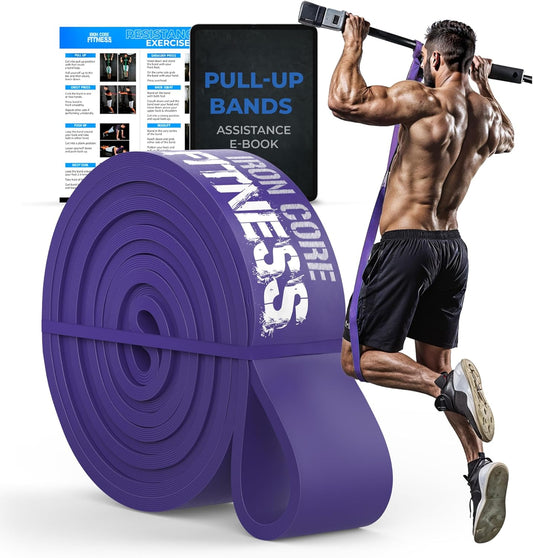 Pull up Assistance Resistance Bands by - Strength Power Flexibility Training at Home or Gym. Ebooks and Workout Chart Included.